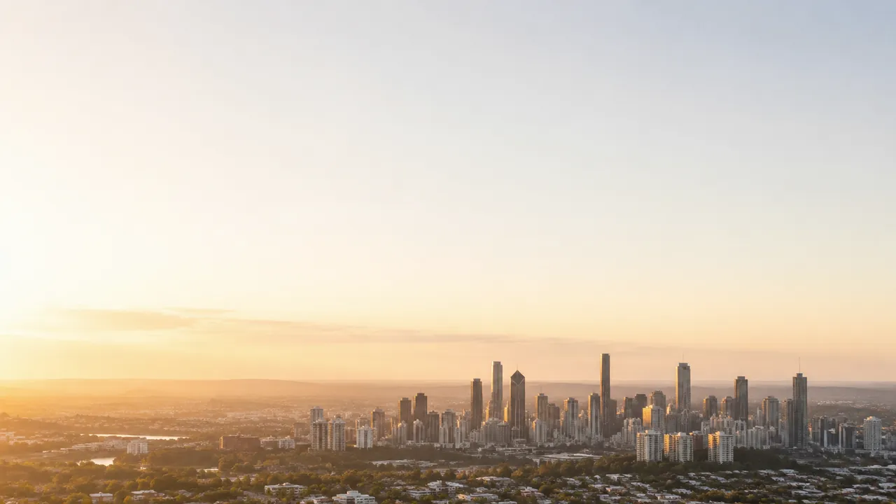 Southeast Queensland city skyline at dusk