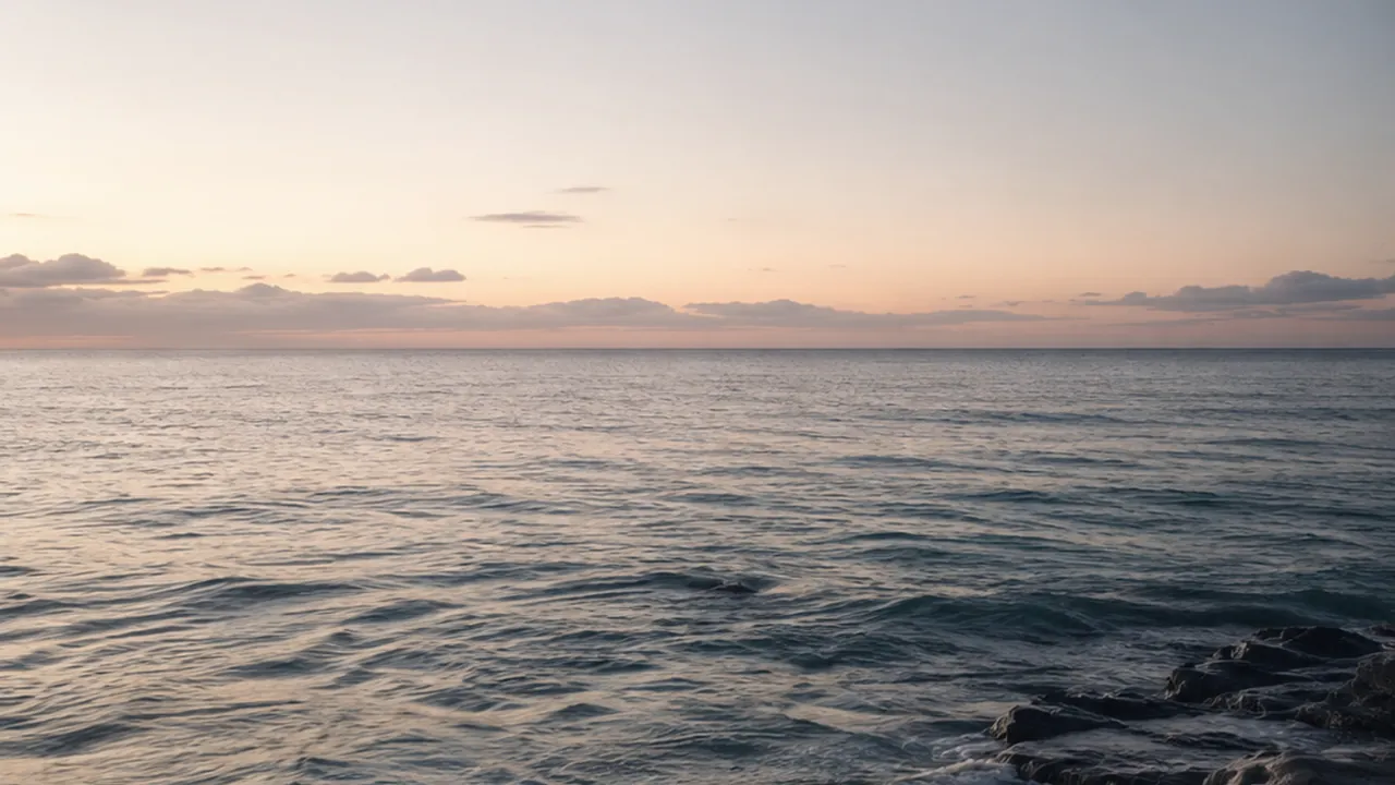 Pre-dawn Sunshine Coast ocean at first light